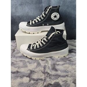 Converse Chuck Taylor All Star Lugged High Top Black White Womens 9.5 565901C